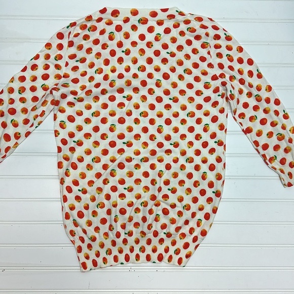 J. Crew Factory peach print crew neck sweater - Picture 8 of 11